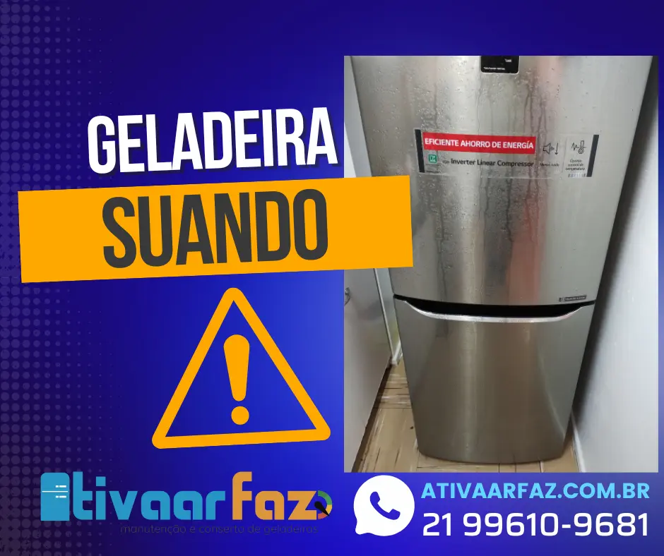Por que a minha geladeira está suando ?