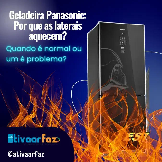 O aquecimento nas laterais da geladeira Panasonic ocorre devido à circulação de gás refrigerante pelo condensador.